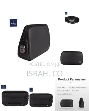 Wiwu Coded Lock Clutch Bag: Anti-Theft, Waterproof, Phone