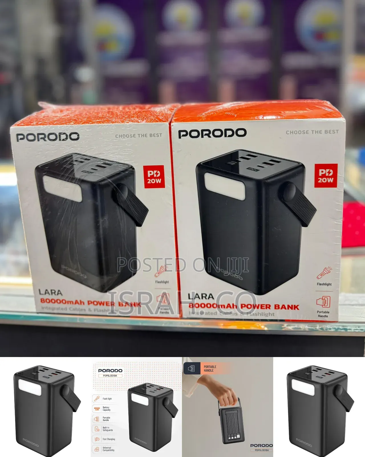 Brand Black Porodo Power Bank