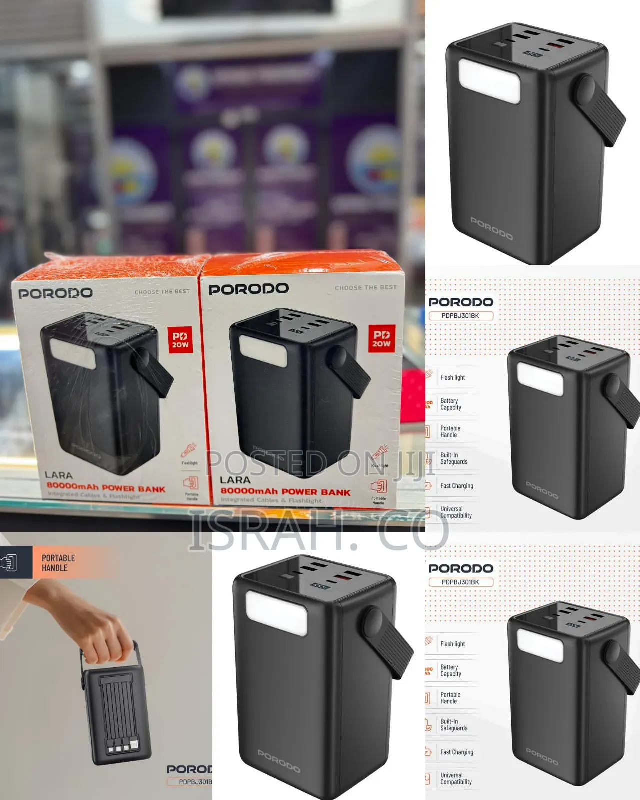 Brand Black Porodo Power Bank