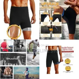 Size: Small/Medium Men Sauna Shorts Pants Sweat Leggings Thermo Capris