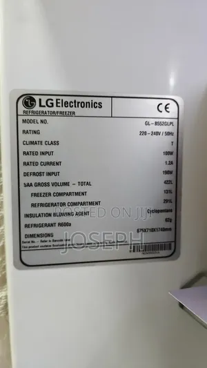 Lg Double Door Fridge 422ltr Capacity
