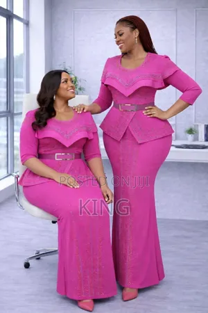 Ladies Two-Piece Skirt and Blouse Outfits