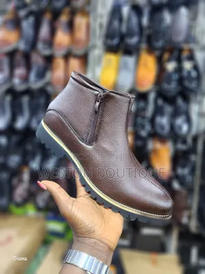 Brown Leather Men's Original Boots Size 40 to 45