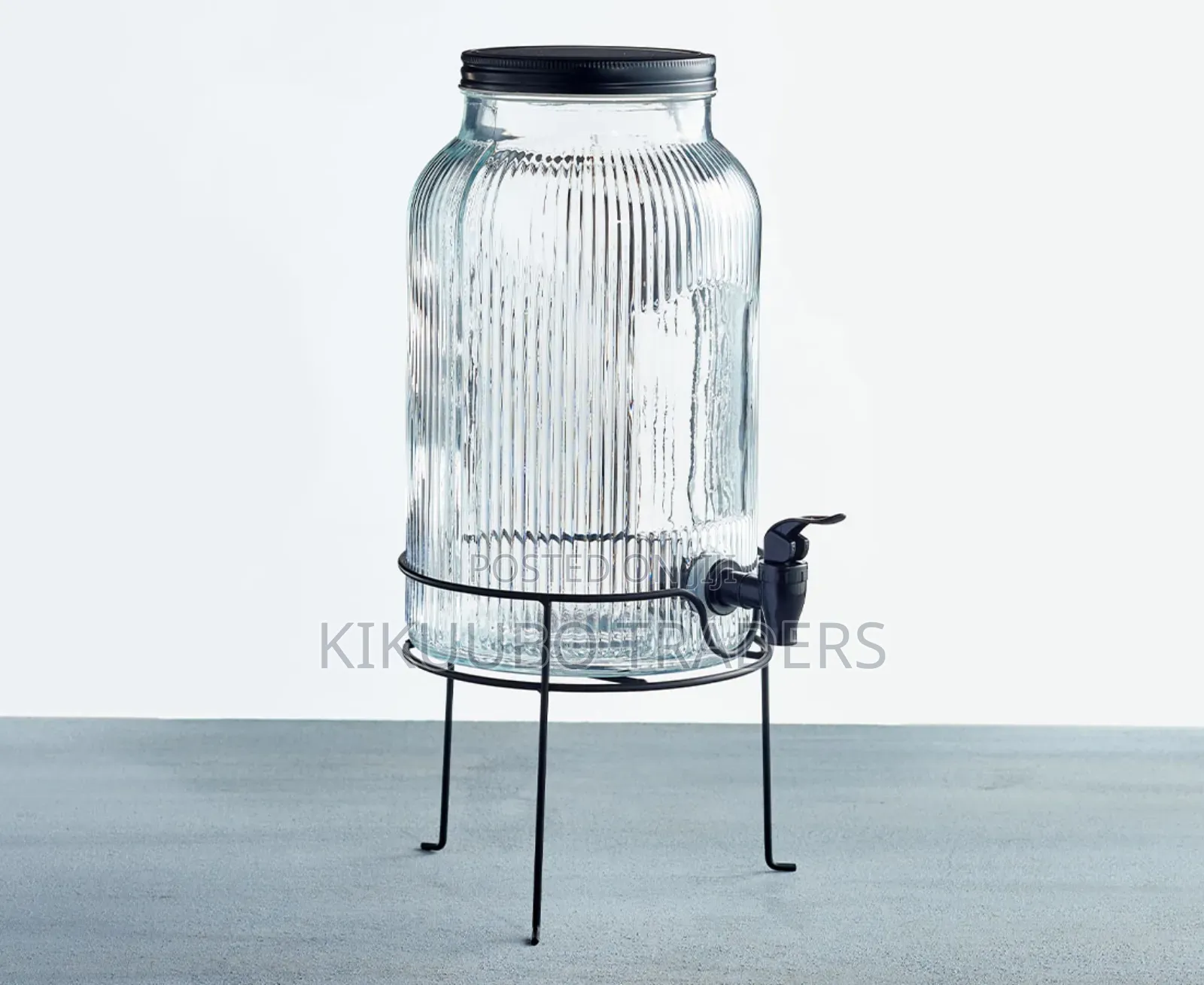 4l Glass Jar Juice Dispenser With Stand