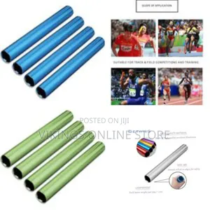 4 Pieces of Aluminum Track Field Relay Batons, Race Equipments
