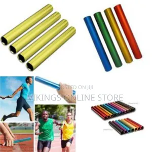 4 Pieces of Aluminum Track Field Relay Batons, Race Equipments
