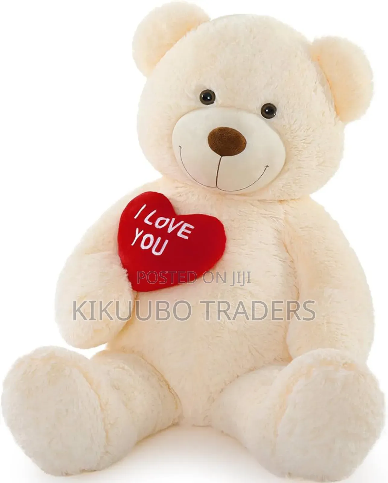 Giant White Teddy Bear Plush With I Love You