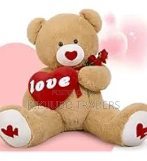 Giant White Teddy Bear Plush With I Love You
