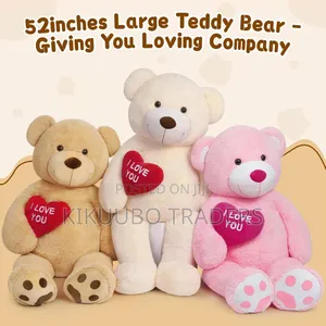 Giant White Teddy Bear Plush With I Love You