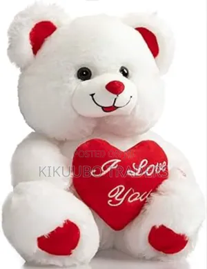 Giant White Teddy Bear Plush With I Love You