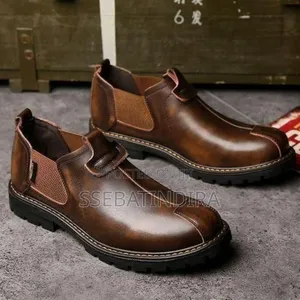 Banagat Men's Oxfords Formal Flat Shoes Loafers Italian Official Brown