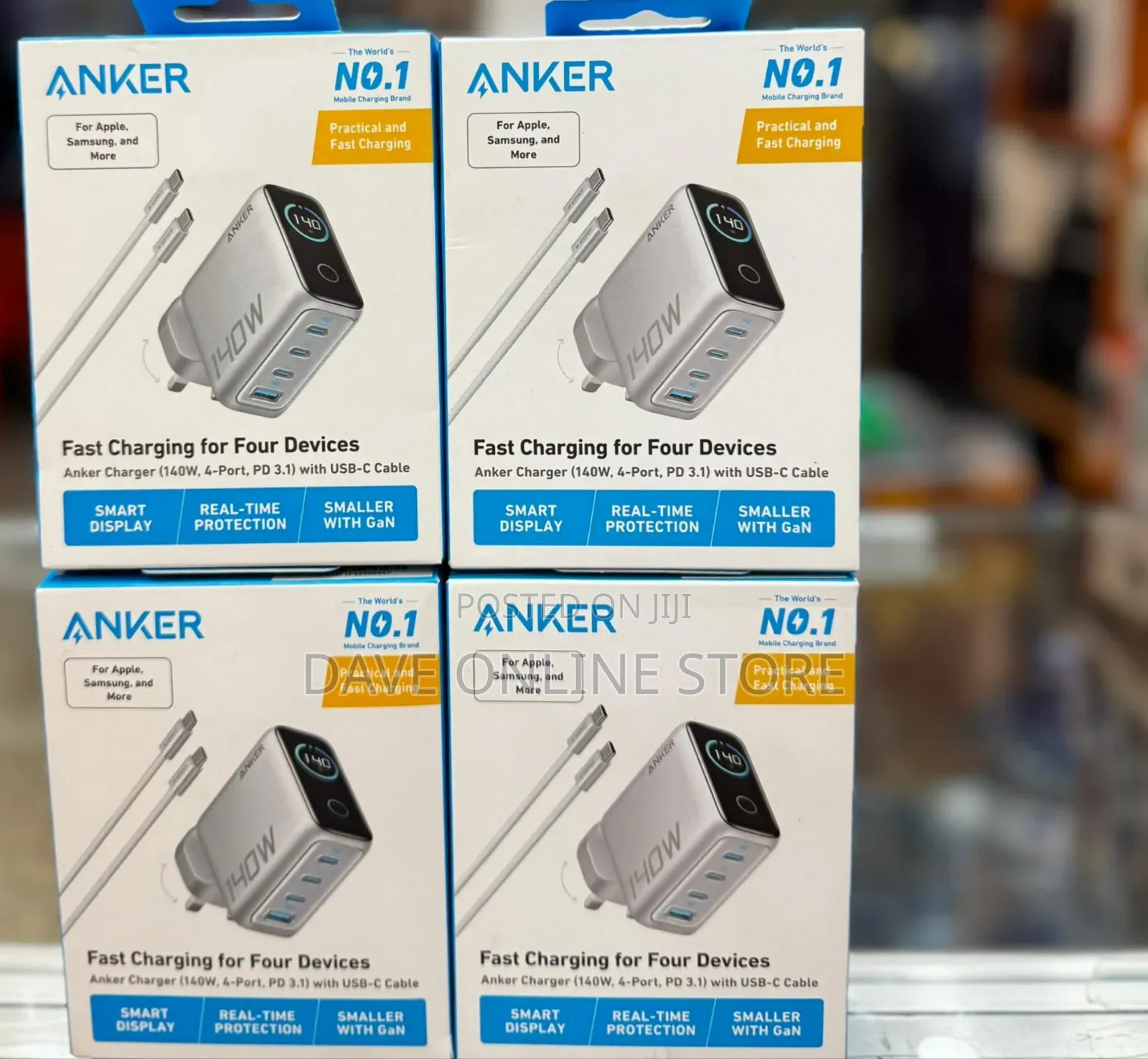 Anker 140w Usb C Charger, Laptop Charger, 4-Port Multi-Device