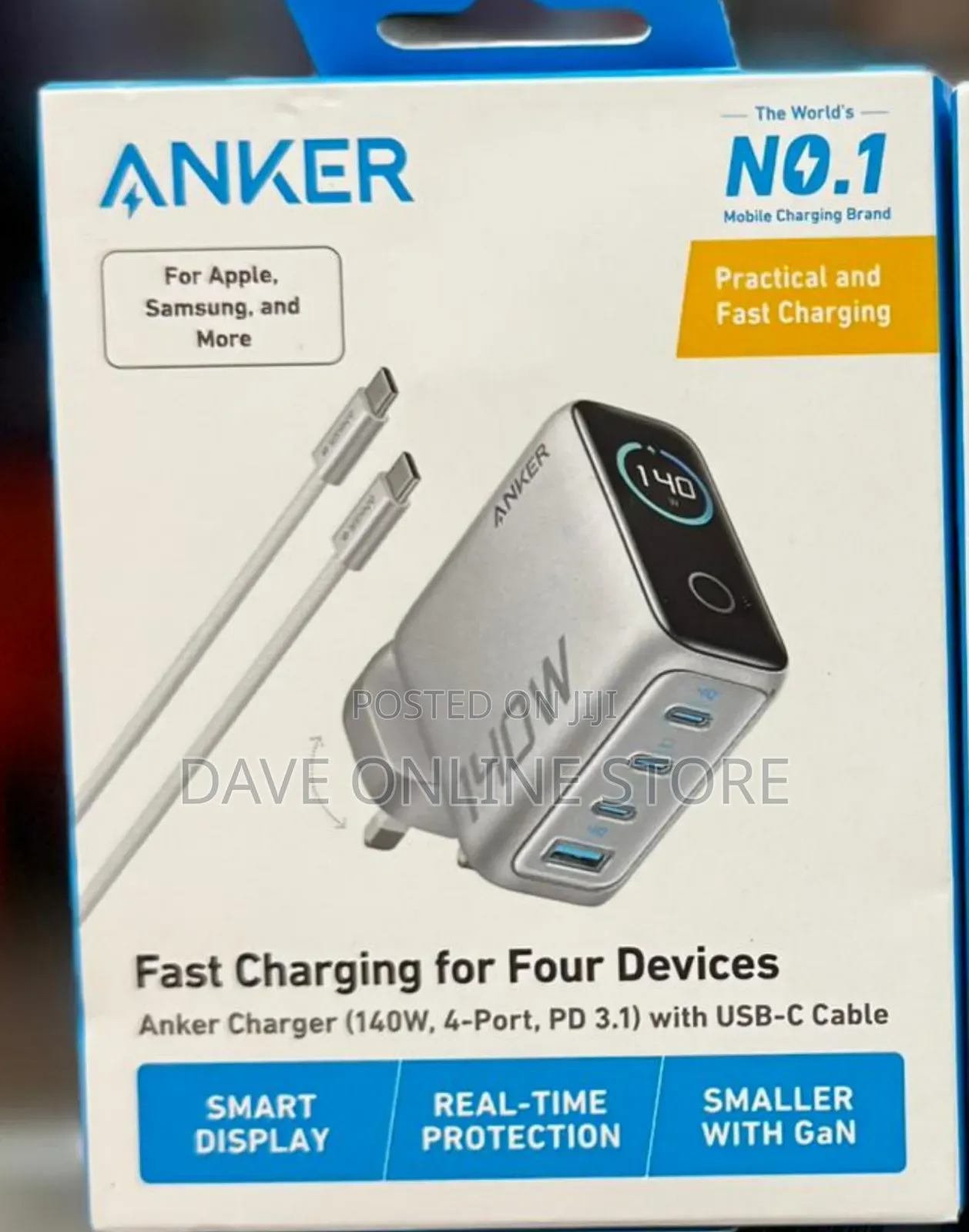 Anker 140w Usb C Charger, Laptop Charger, 4-Port Multi-Device
