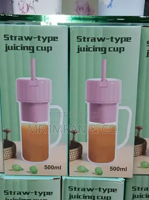 500ml Portable, Usb-Rechargeable Straw-Type Juicing Cup