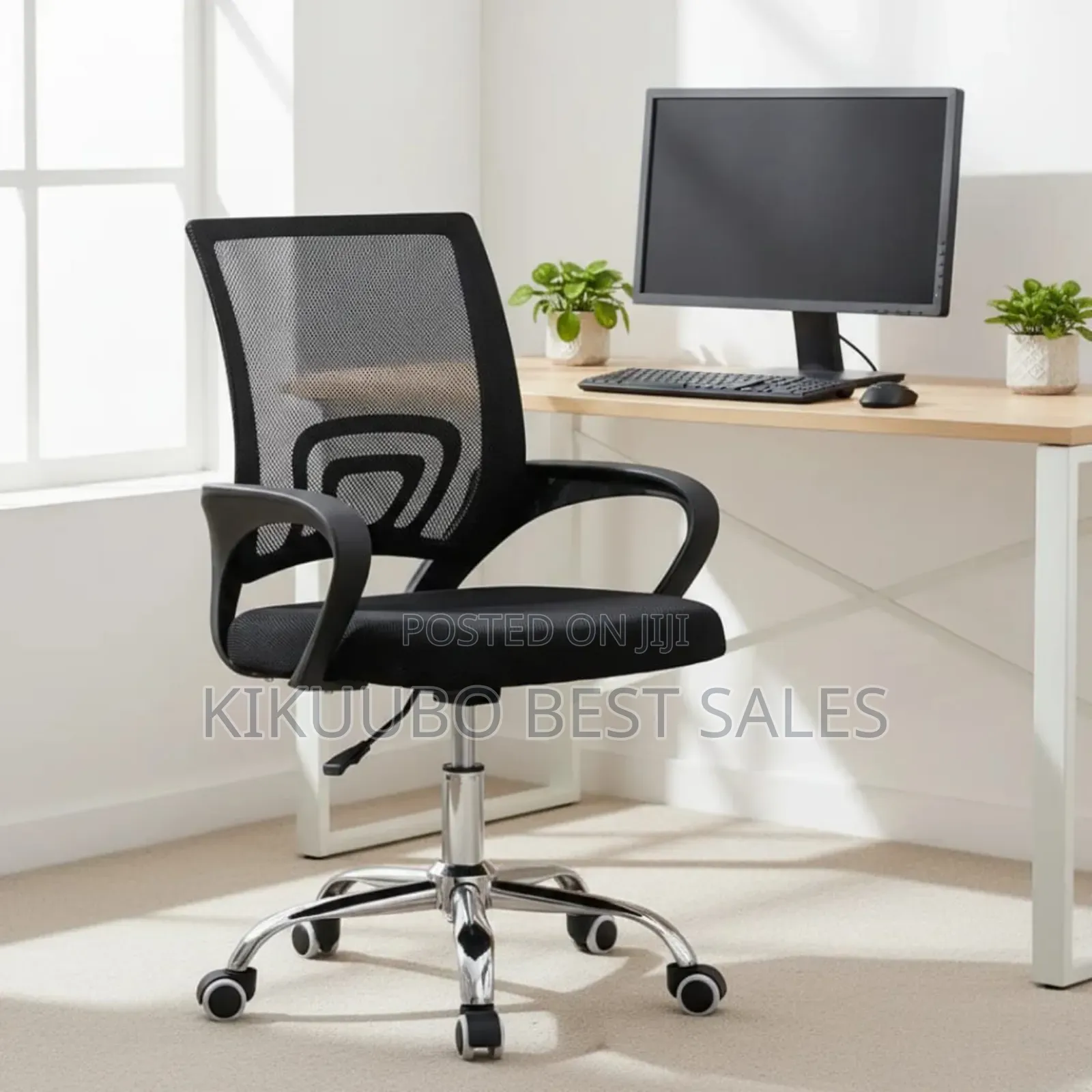 Mid-Back Revolving/ Desk Chair With Lumbar Support.