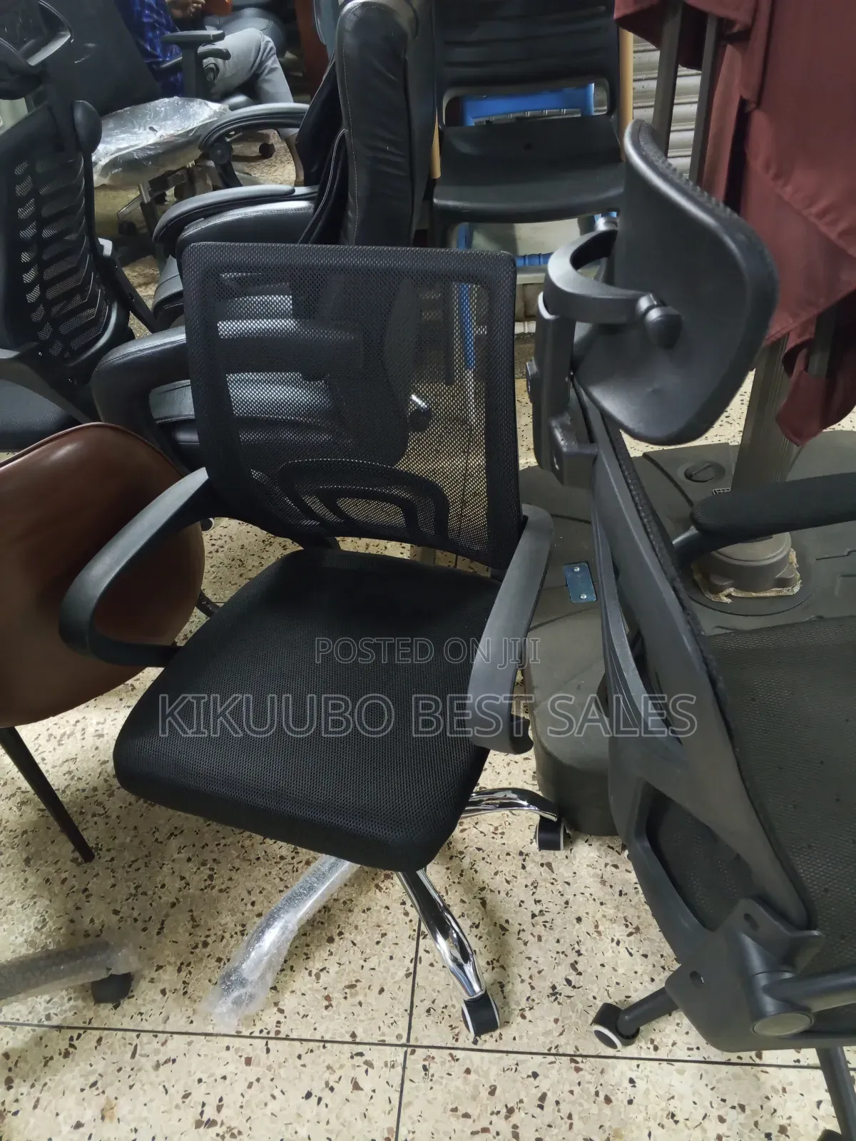 Mid-Back Revolving/ Desk Chair With Lumbar Support.
