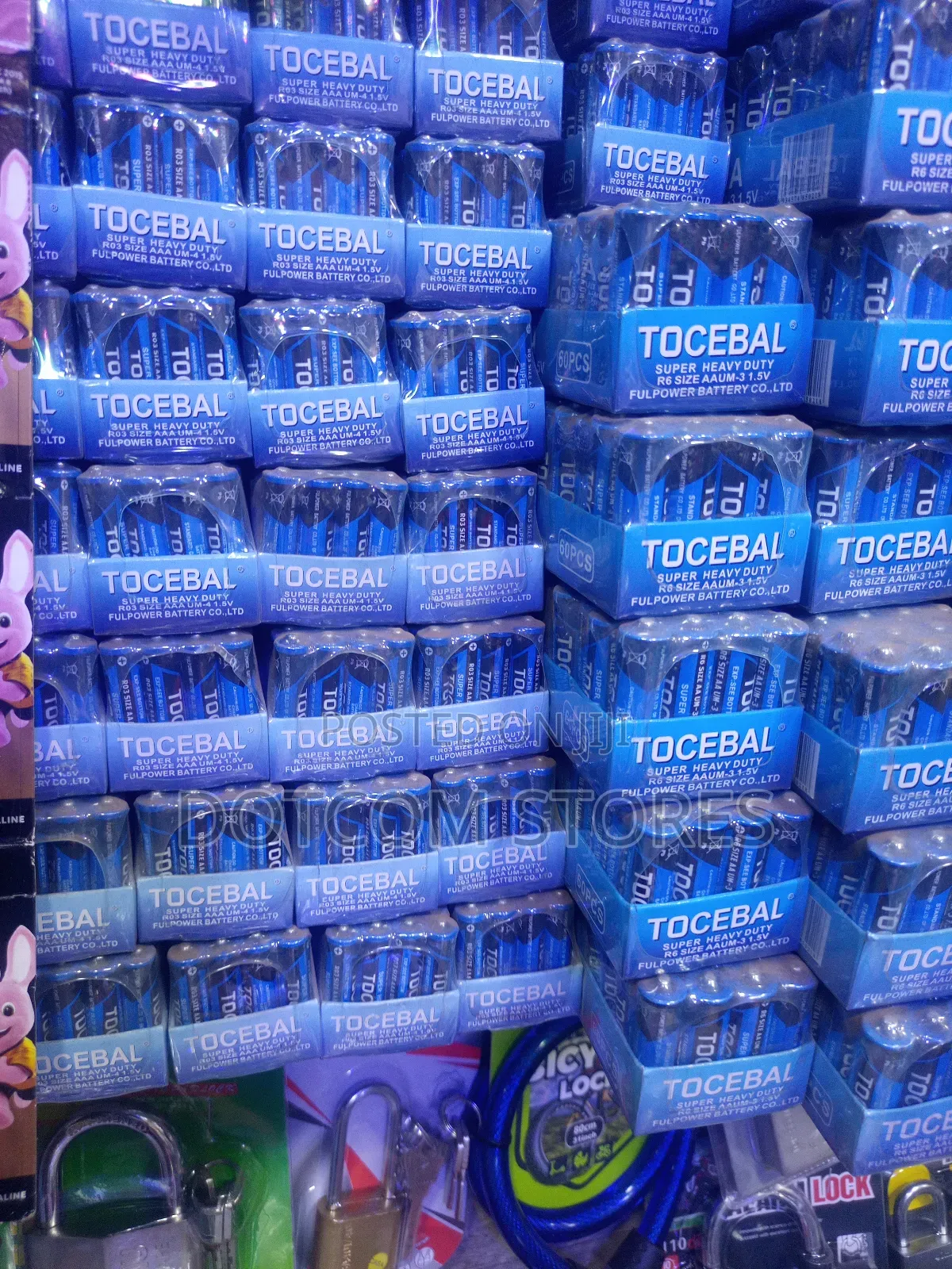 60pc Pack of Tocebal Super Heavy Duty Batteries.