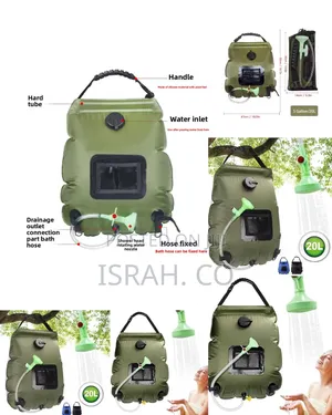 Camping Shower, 20l Outdoor Hot Water Shower Bag