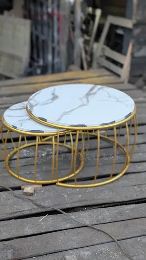 Golden Metallic Centre Tables