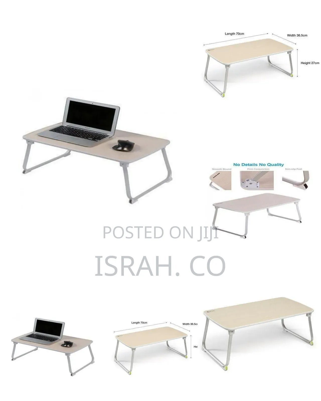 Lasa Folding Laptop Table – Adjustable Desk for Bed, Couch Study.