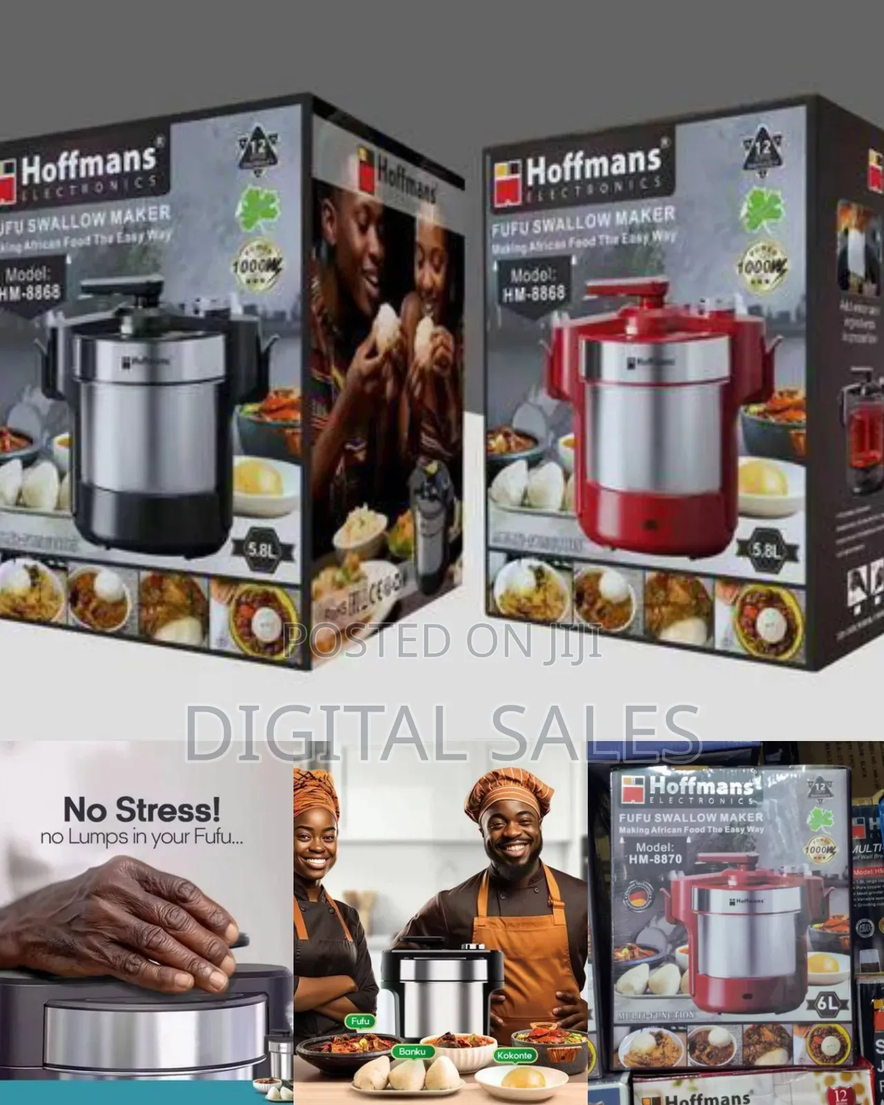 Hoffmans Hm-8870 Multi-Function Fufu Swallow Maker