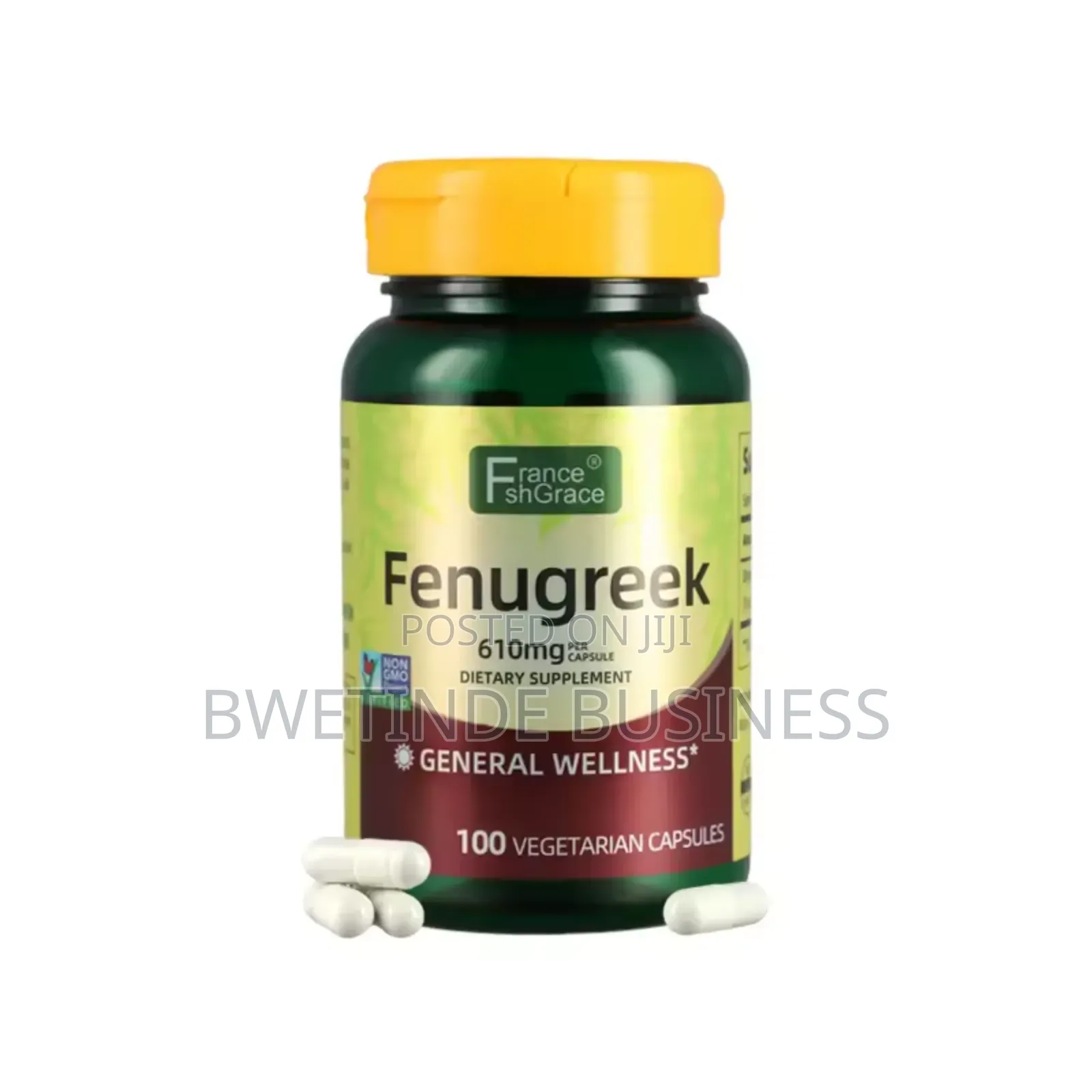 Fenugreek Dietary Supplement Containing 100 Vegetarian Capsules