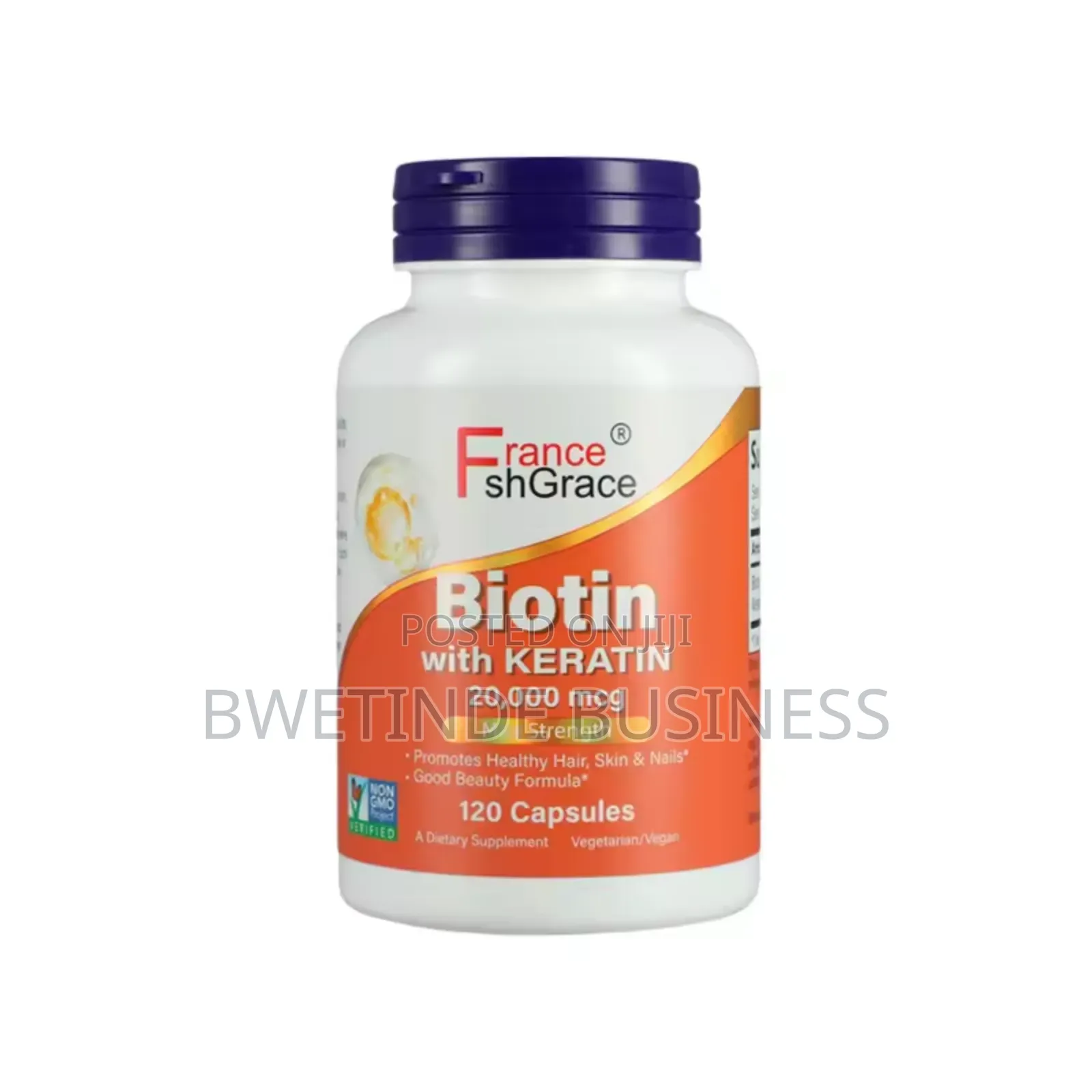 Biotin With Keratin 20000mcg - 120 Capsules