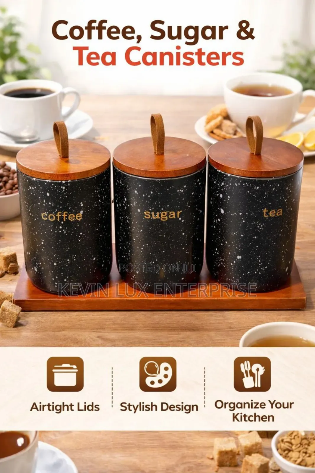 Sugar Canister Set of 3 Pieces