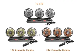 Adjustable 3 Head Car Fan