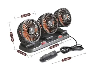 Adjustable 3 Head Car Fan