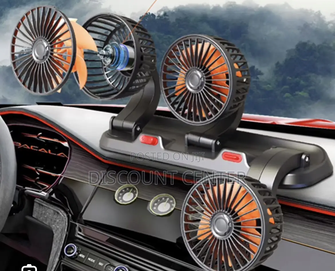 Adjustable 3 Head Car Fan