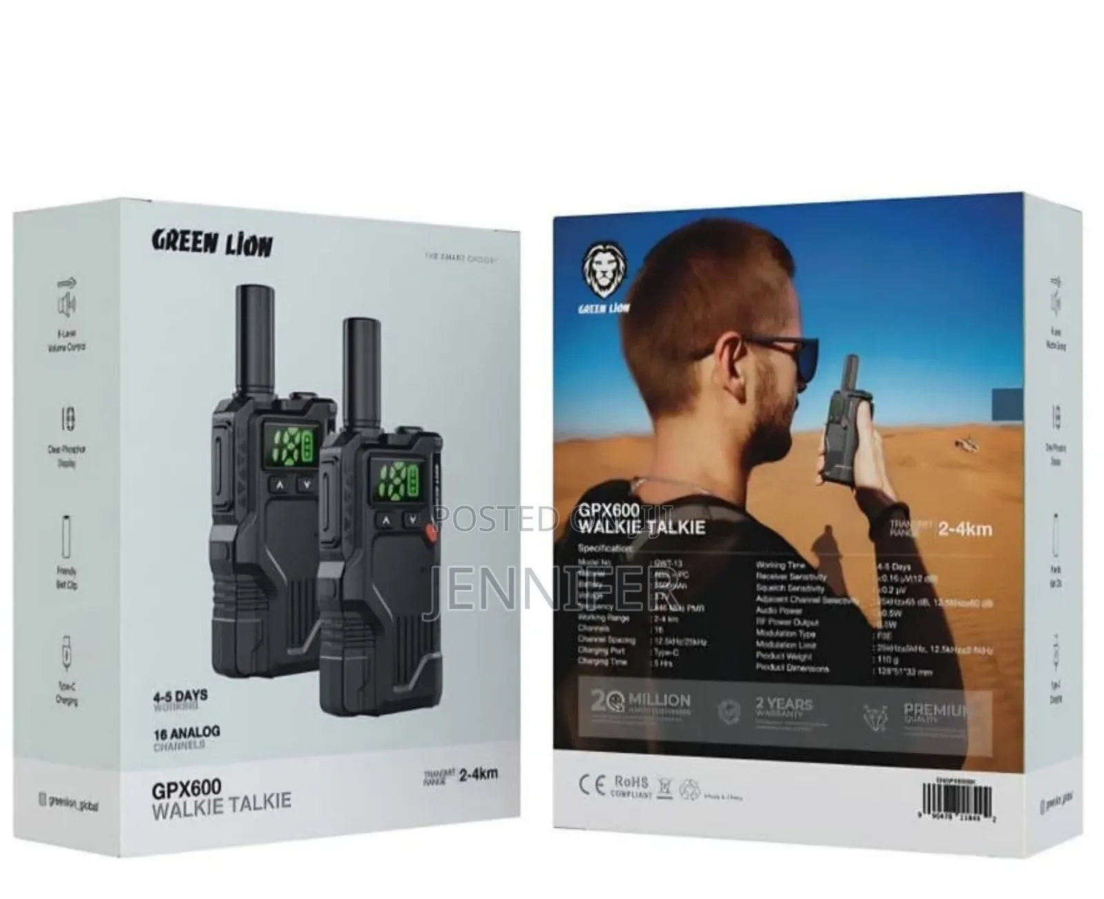 Green Lion Gpx600 Walkie Talkie Set.