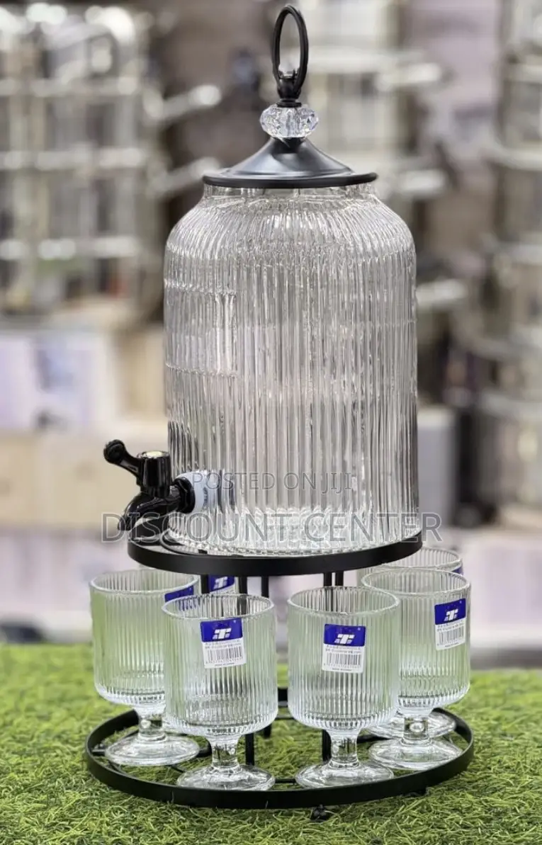 Juice Glass Dispenser With Glasses