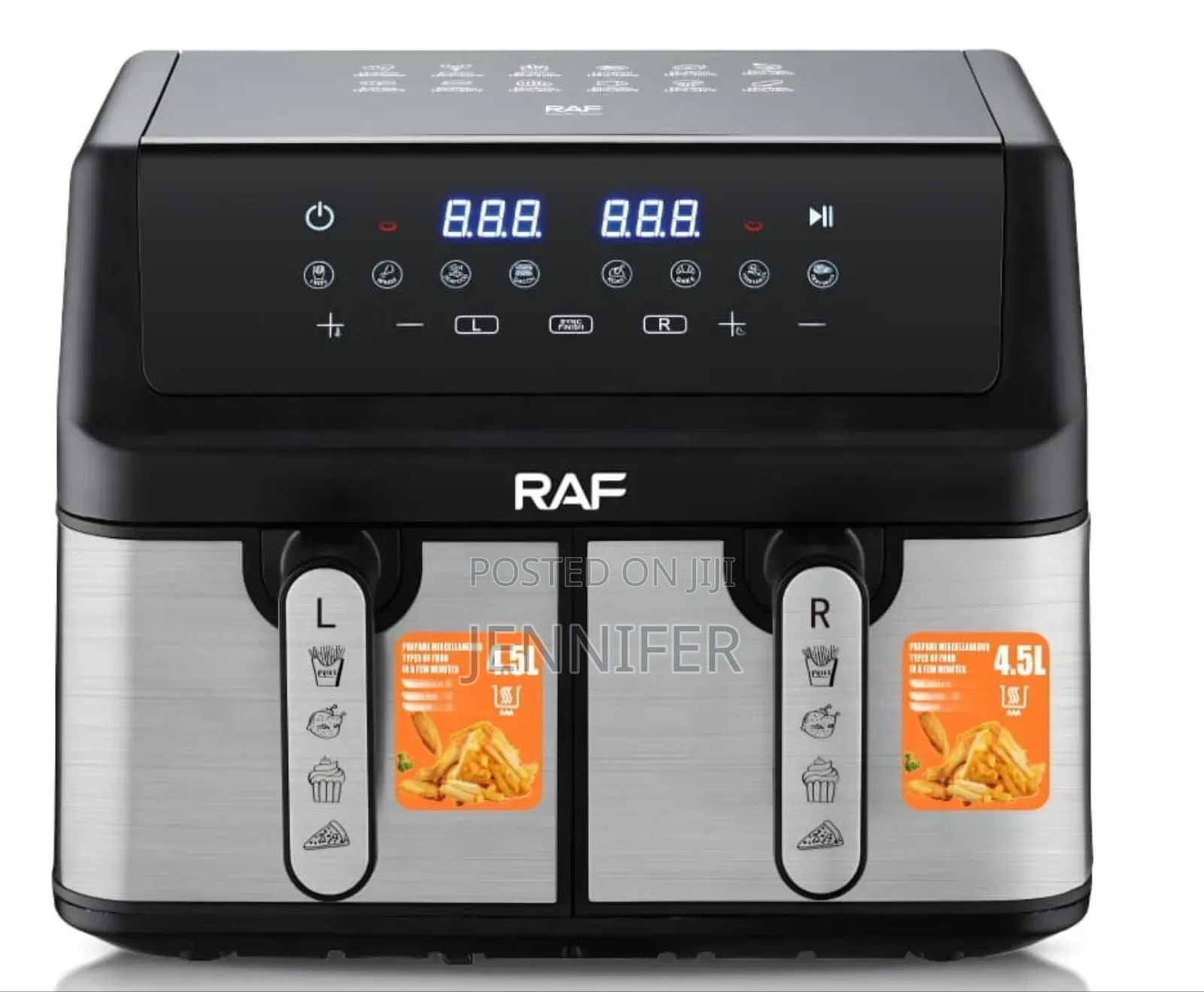 Raf 9l Double Basket Digital Air Fryer (Model R.5382).