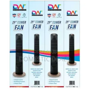 Oscillating Tower Fan With Remote and 3 Speeds Settings