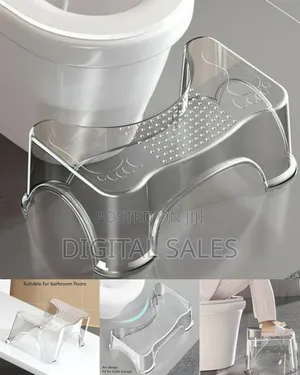 Ergonomic Transparent Toilet Squat Stool