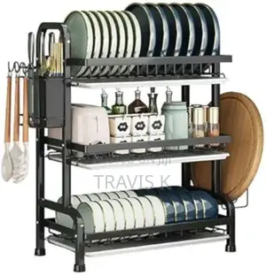 3 Tier Carbon Steel Dish Drainers Rack