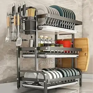 3 Tier Carbon Steel Dish Drainers Rack