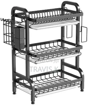 3 Tier Carbon Steel Dish Drainers Rack