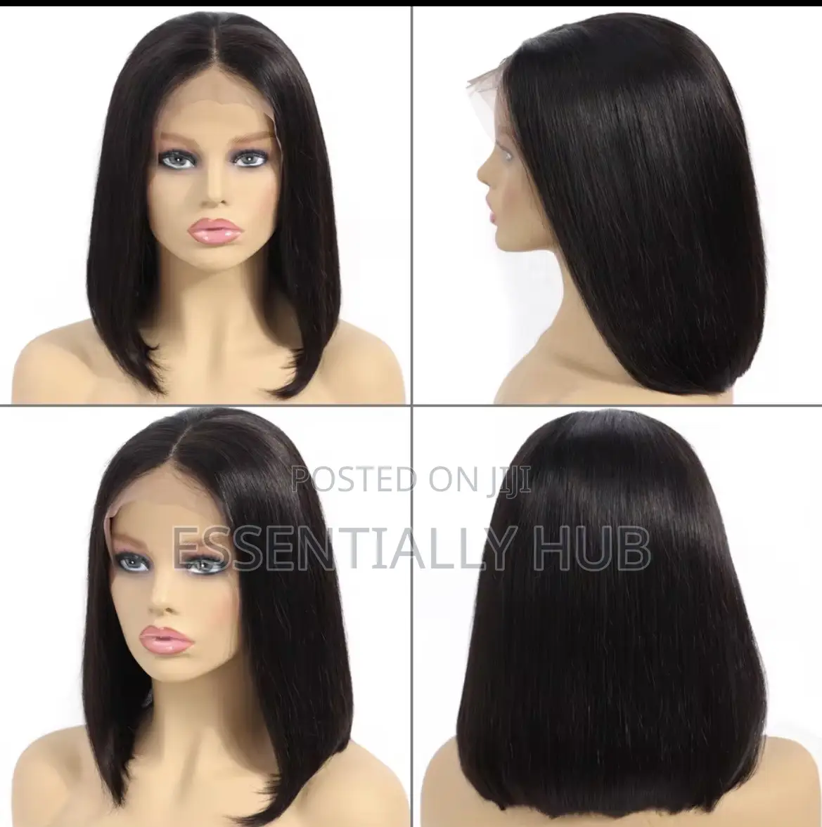 13*4 Bob 14 Black Inch Human Hair Wigs