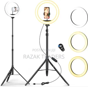 10 Inch Ring Light With Tripod Stand Phone Holder, Selfie Ringlight