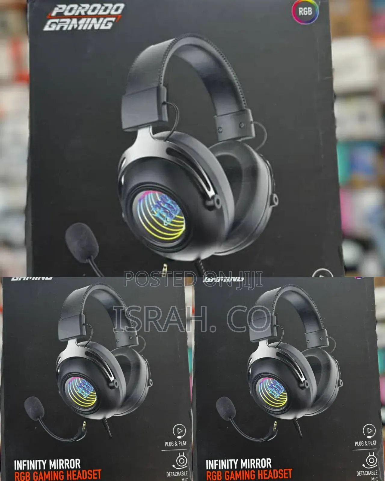 Porodo Gaming Infinity Mirror Rgb Gaming Headset With Detachabl