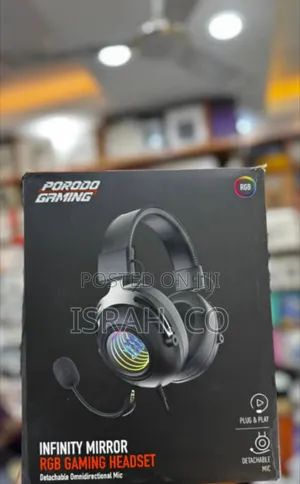 Porodo Gaming Infinity Mirror Rgb Gaming Headset With Detachabl