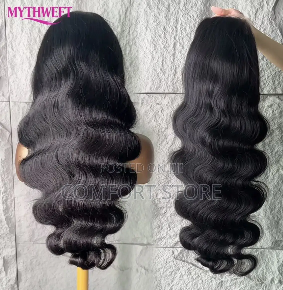 13*4 Body Wig Human Hair Black