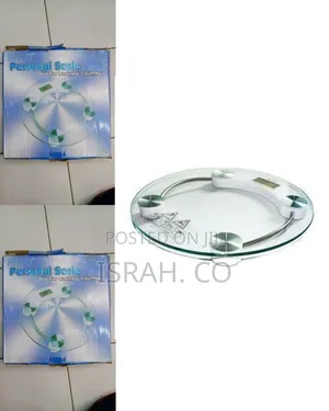 Sleek Circular Digital Bathroom Scale With Tempered Glass Platform