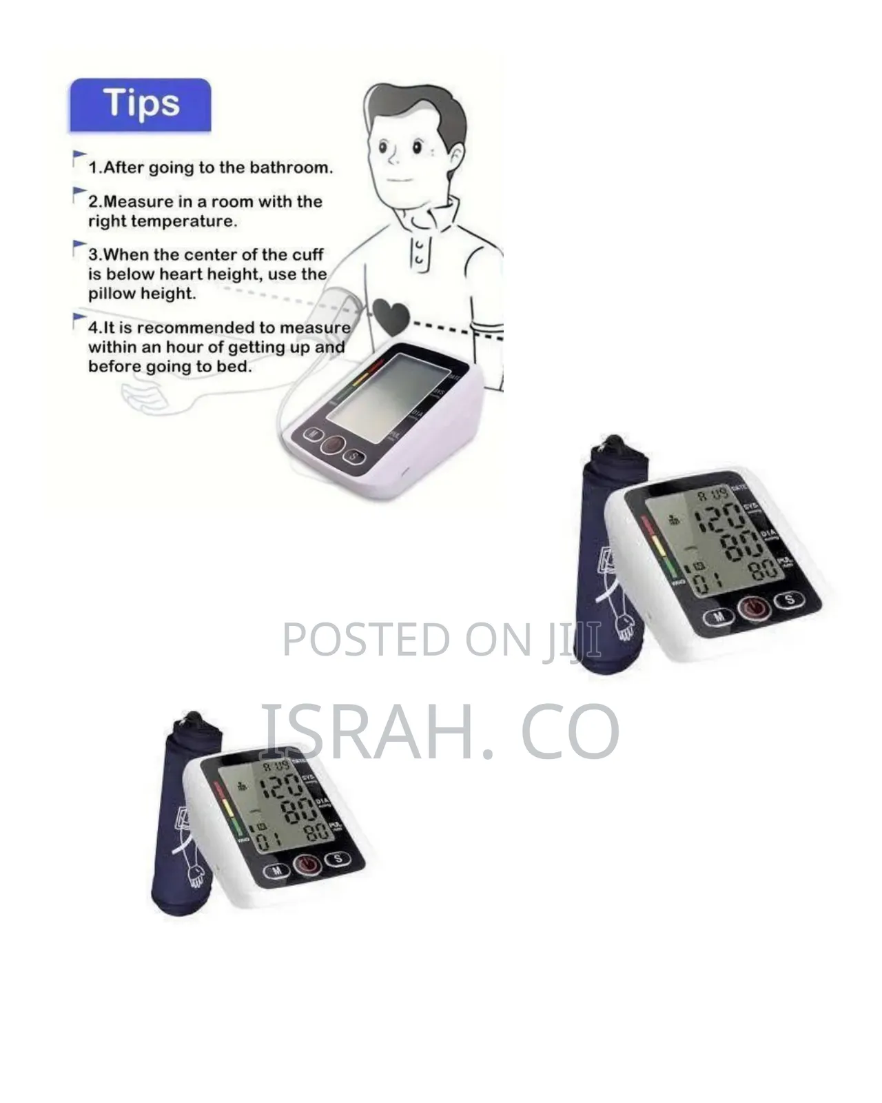 Professional Digital Upper Arm Blood Pressure Monitor - Multicolor