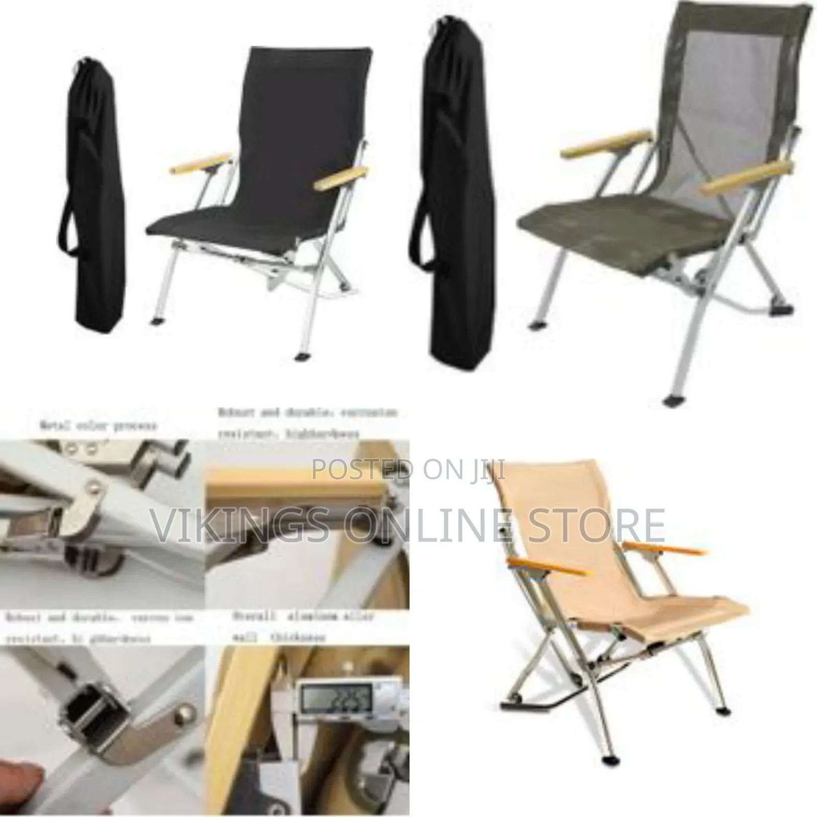 Foldable Camping Chair Folding Beach Lawn Portable Chairs Outdoor