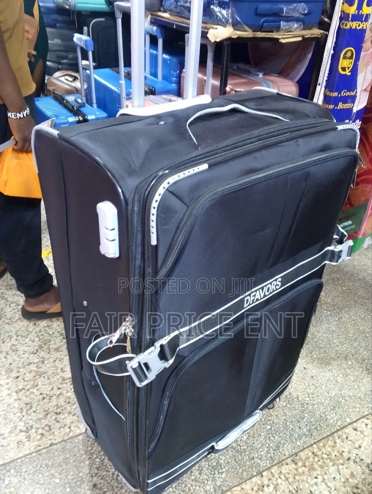 Original Cloth Suitcase. Extra Large.( Black)