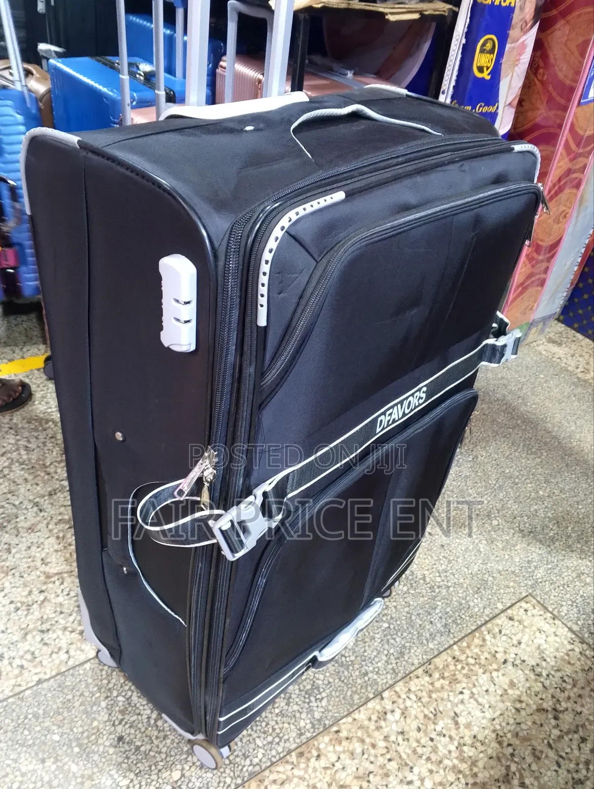 Original Cloth Suitcase. Extra Large.( Black)