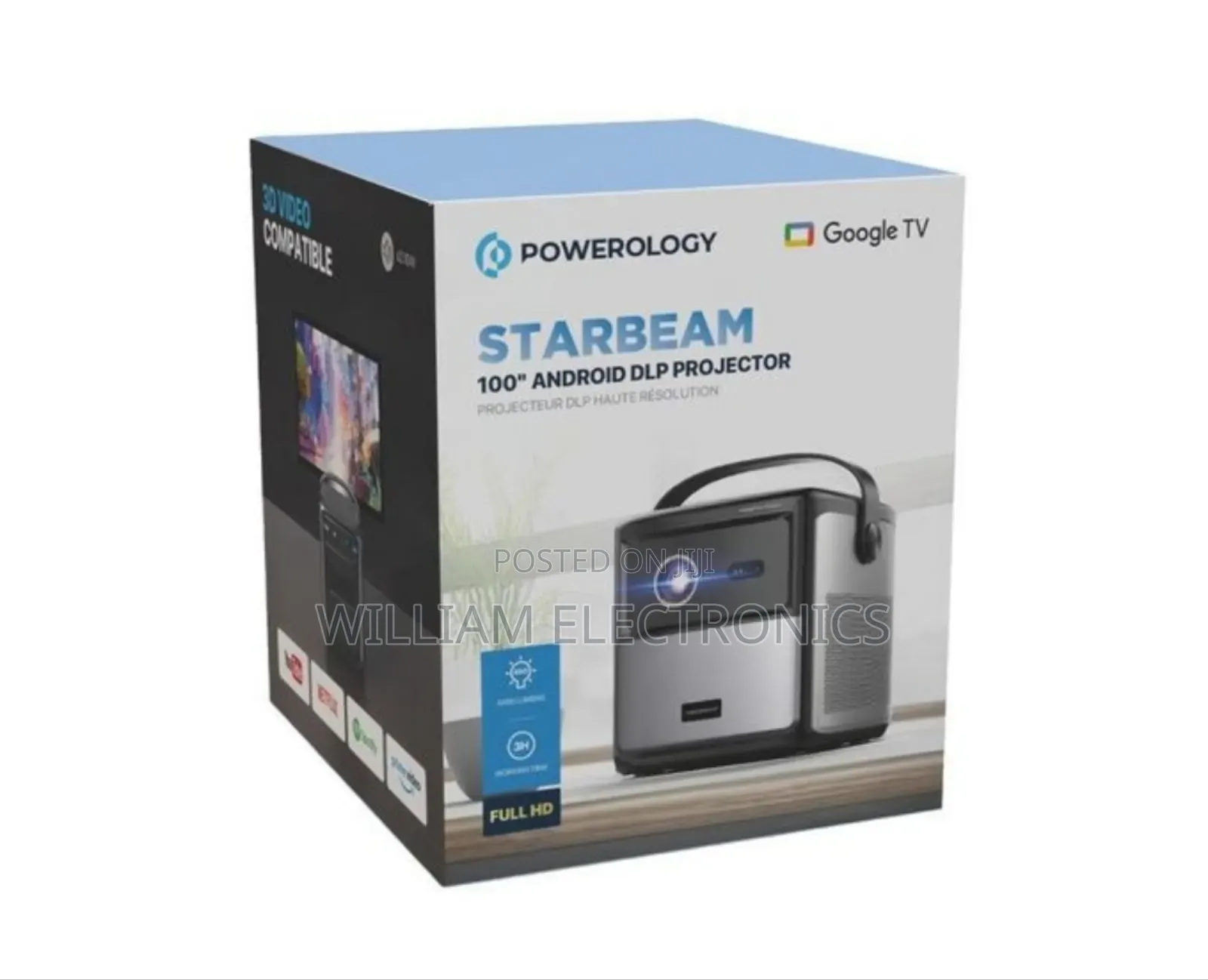 Powerology Starbeam 100 Inch Android DLP Projector